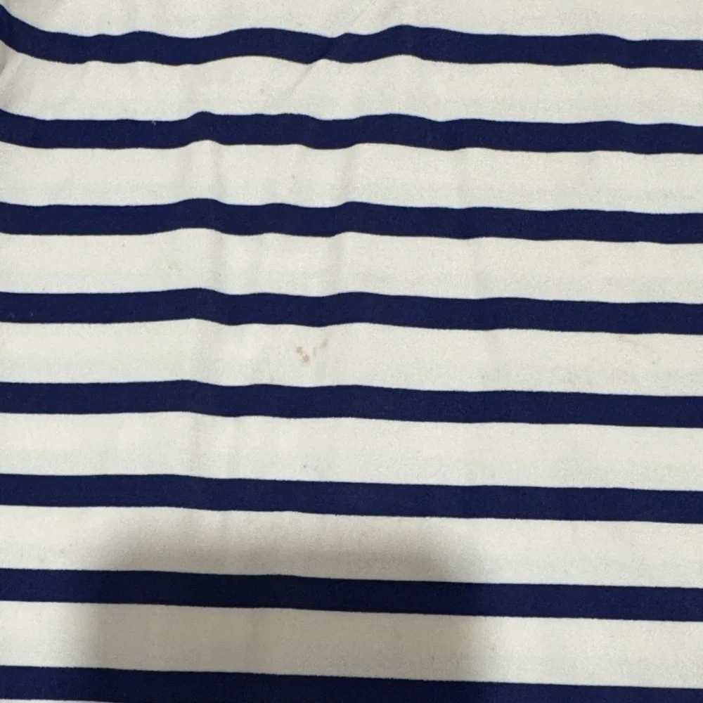 Lands' End Striped Navy and White Kids Dress